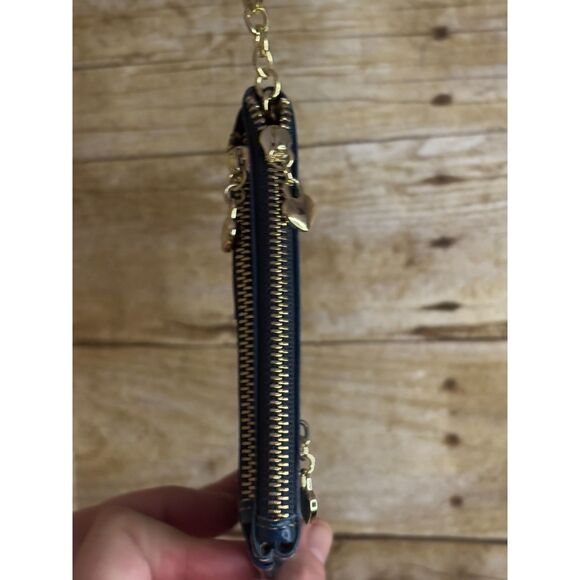 SMALL LEATHER MINIMALIST COMPACT FUNCTIONAL KEYCHAIN POUCH ZIPPER CARD WALLET - Picture 3 of 5